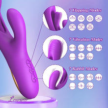 Load image into Gallery viewer, Flapping Vibrator Dildo for Women: G Spot Rabbit Vibrator with 7 Vibration 7 Flapping Modes