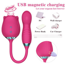 Load image into Gallery viewer, 3 in 1 Shake Slap Suck Rose Vibrator Clitoris Stimulator