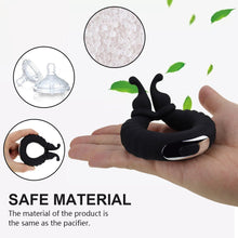 Load image into Gallery viewer, Vibrating Dual Penis Ring Dildo Vibrator Stretchy Adjustable Cock Ring Longer Harder Stronger Sex Toy for Men Prostate Massager